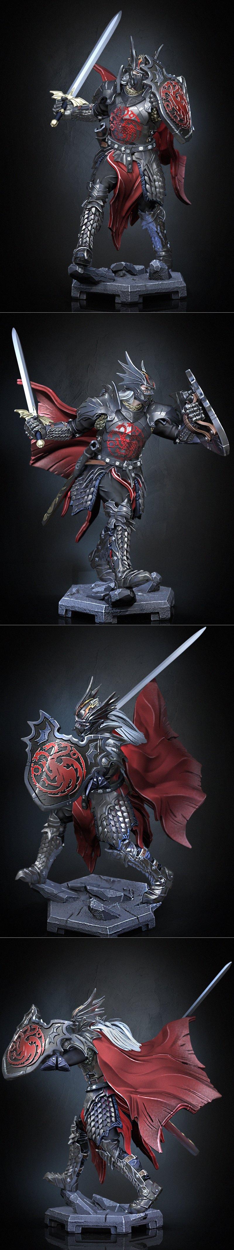 Dragun Studios – Rhaegar Targaryen – 3D Print Model STL