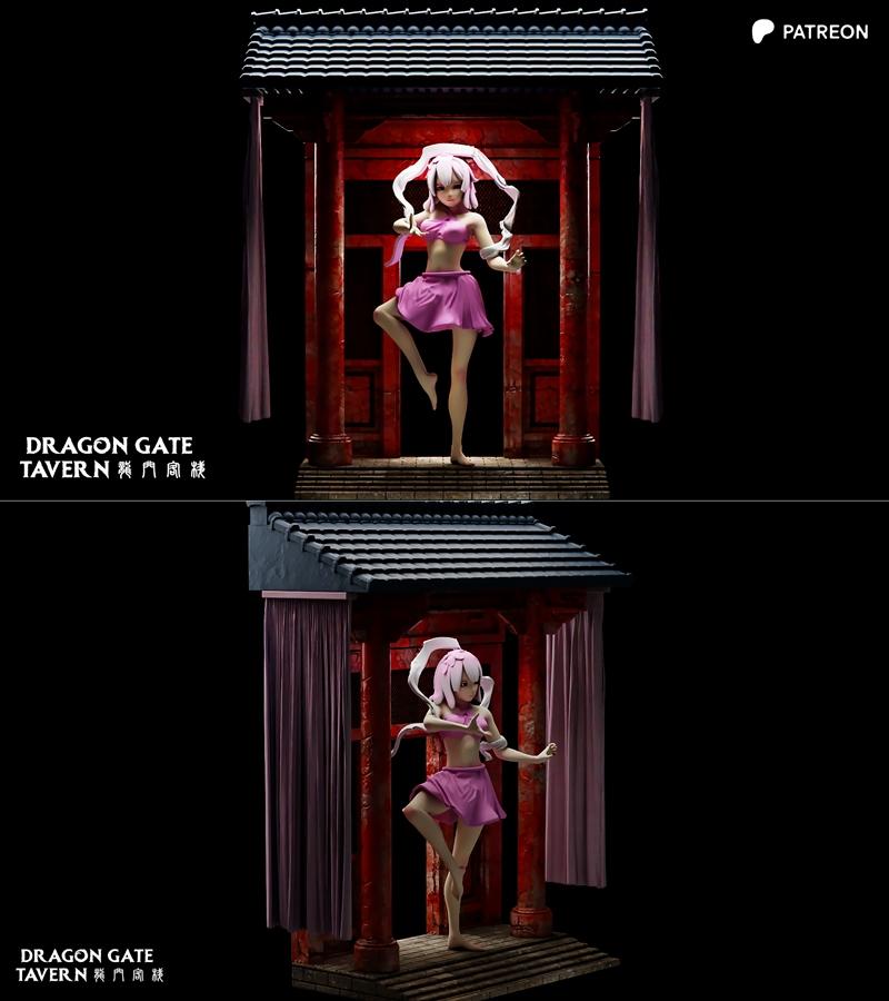 龙门酒馆 - 降魔之门 - 地狱乐园 3D打印模型|Dragon Gate Tavern – Tao Fa – Hell’s Paradise – 3D Print Model STL