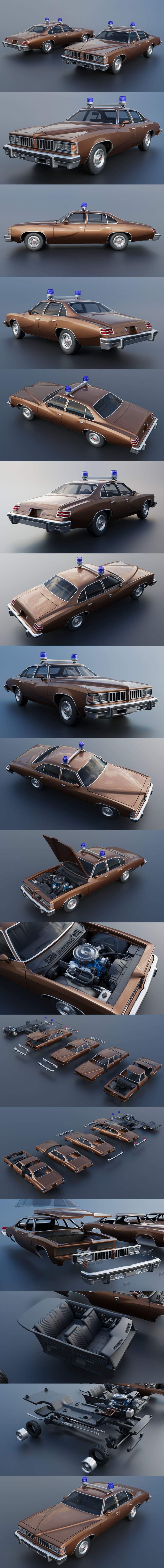 庞蒂AC勒曼 4门车型 3D打印模型|Pontiac LeMans 4 Door – 3D Print Model