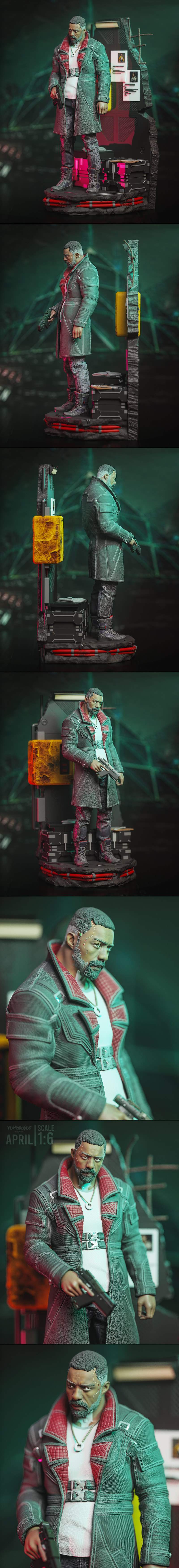 Yongblood Sculpture – Solomon Reed From Cyberpunk 2077 Phantom Liberty – 3D Print Model STL