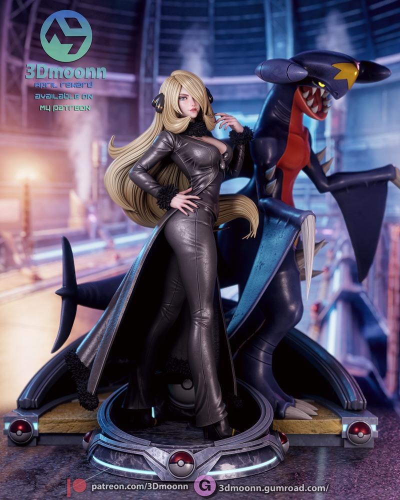 3Dmoonn – Cynthia – Pokemon – 3D Print Model STL