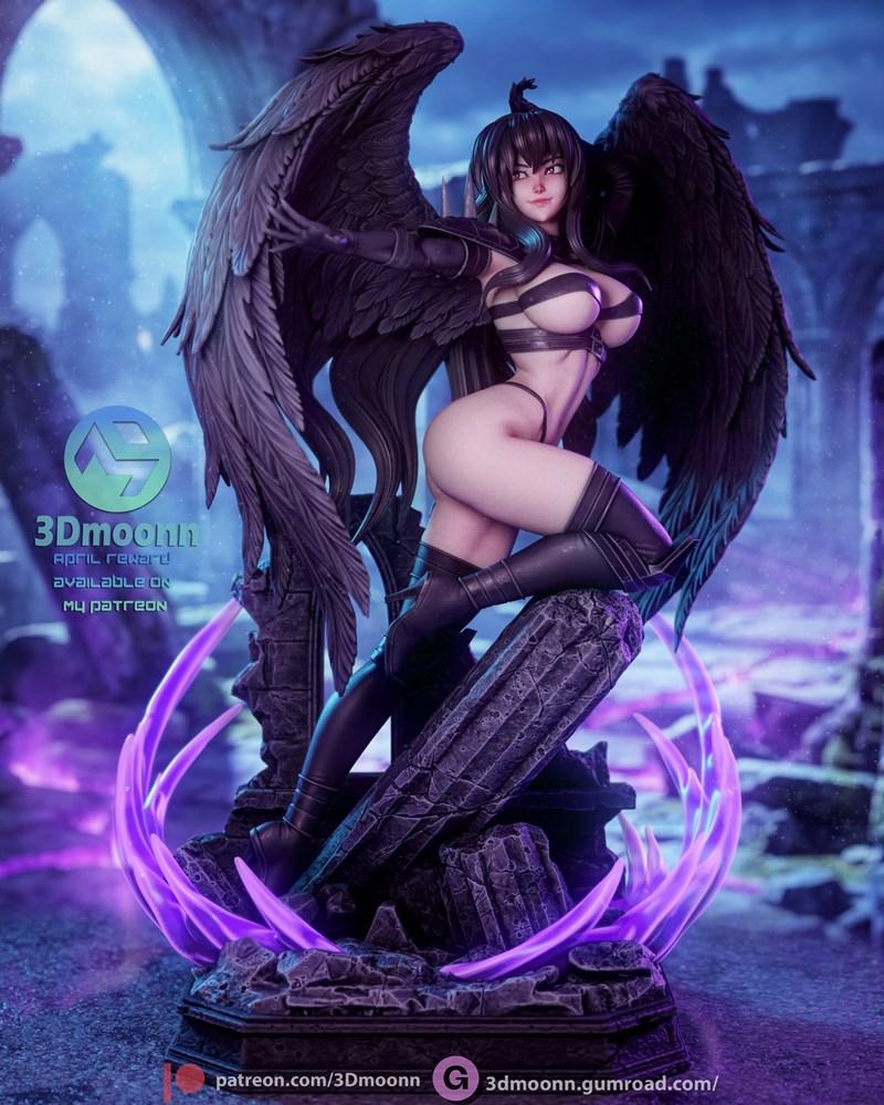 3Dmoonn – Raynare – high school dxd – 3D Print Model STL