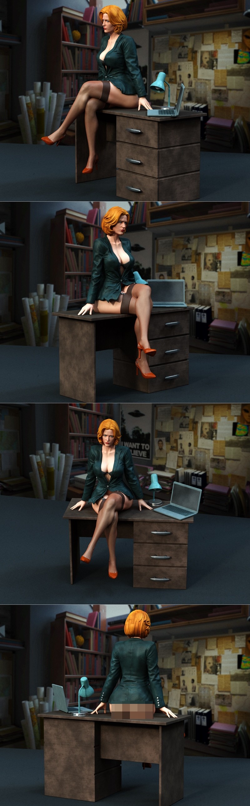 独家呈现 - 丹娜·斯库利 - 文件X - 3D打印模型|Exclusive – Dana Scully – Files-X – 3D Print Model STL