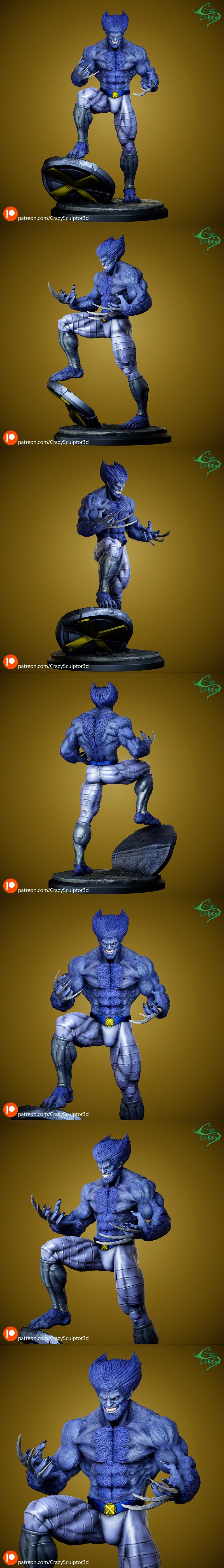 Crazy Sculptor – Dark Beast – 3D Print Model STL