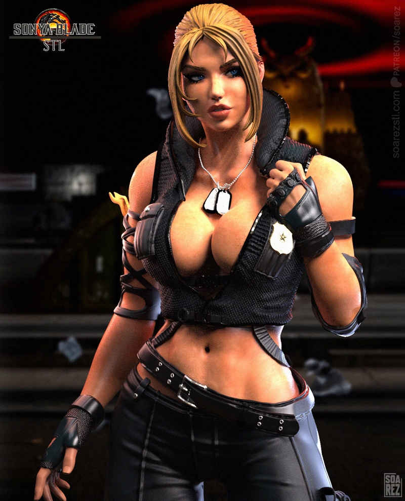Soarez 3D – Sonya Blade – Mortal Kombat – 3D Print Model