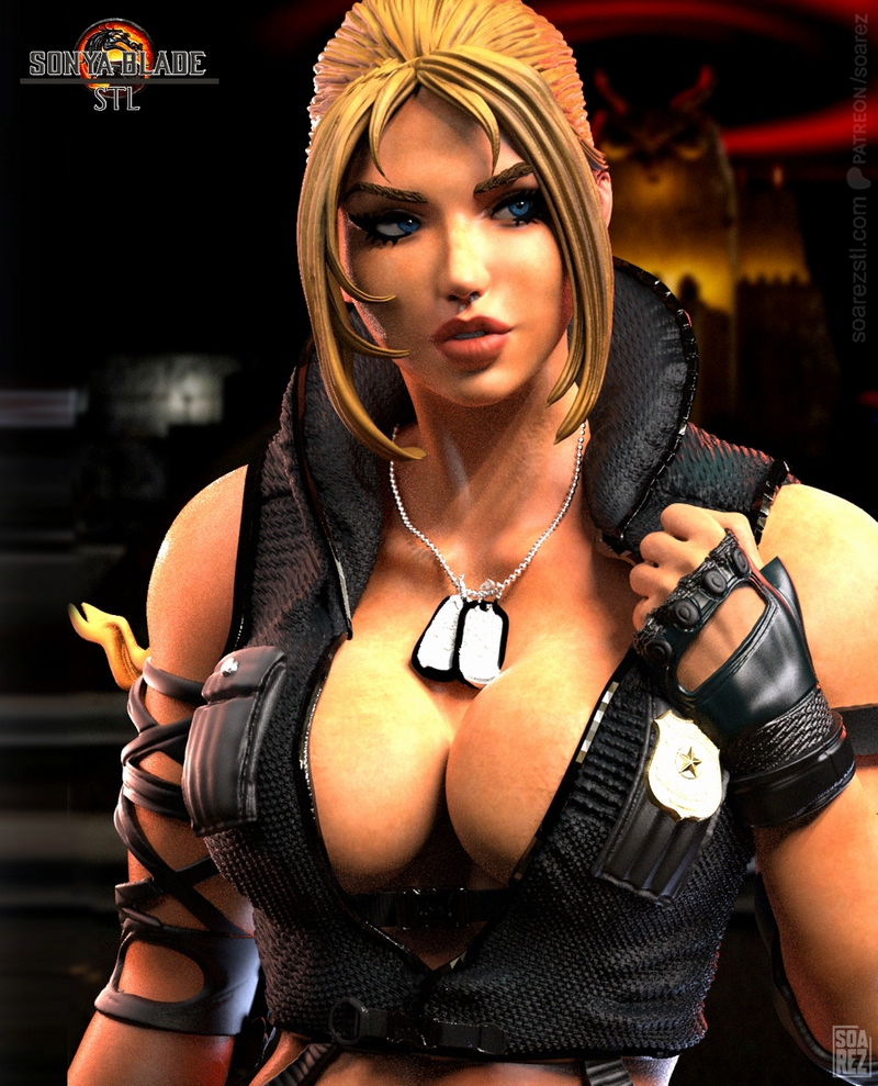 Soarez 3D – Sonya Blade – Mortal Kombat – 3D Print Model