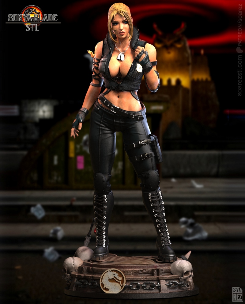 Soarez 3D – Sonya Blade – Mortal Kombat – 3D Print Model