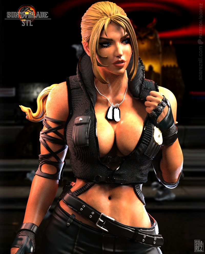 Soarez 3D – Sonya Blade – Mortal Kombat – 3D Print Model