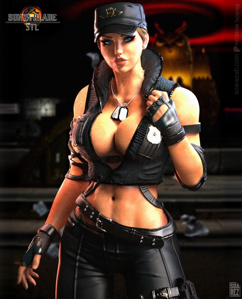 Soarez 3D – Sonya Blade – Mortal Kombat – 3D Print Model