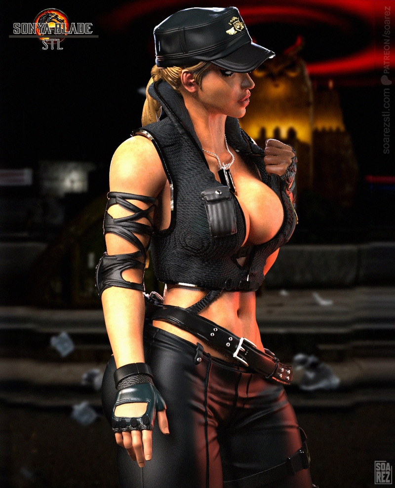 Soarez 3D – Sonya Blade – Mortal Kombat – 3D Print Model