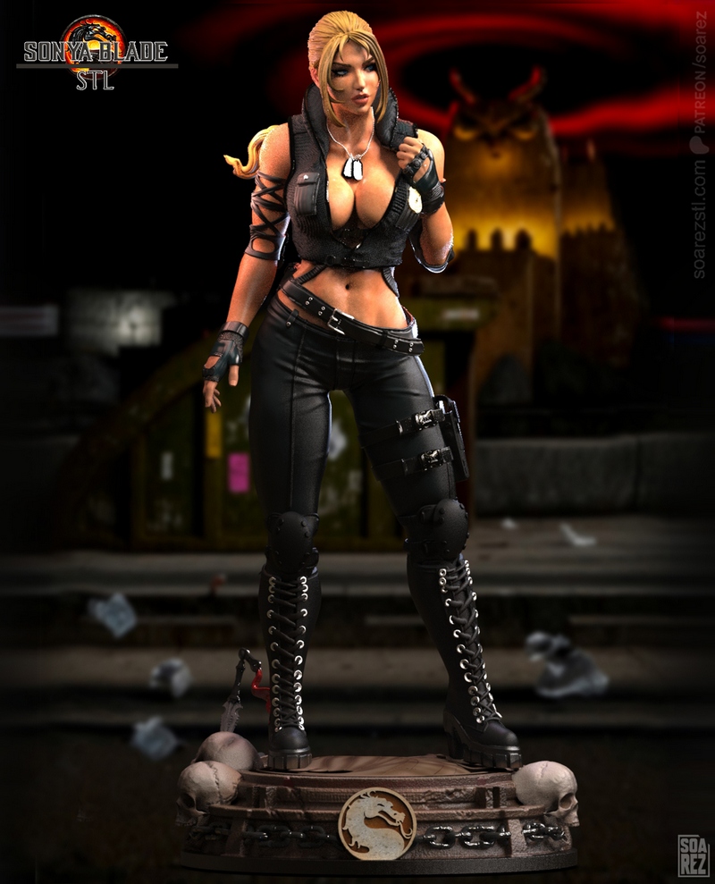 Soarez 3D – Sonya Blade – Mortal Kombat – 3D Print Model