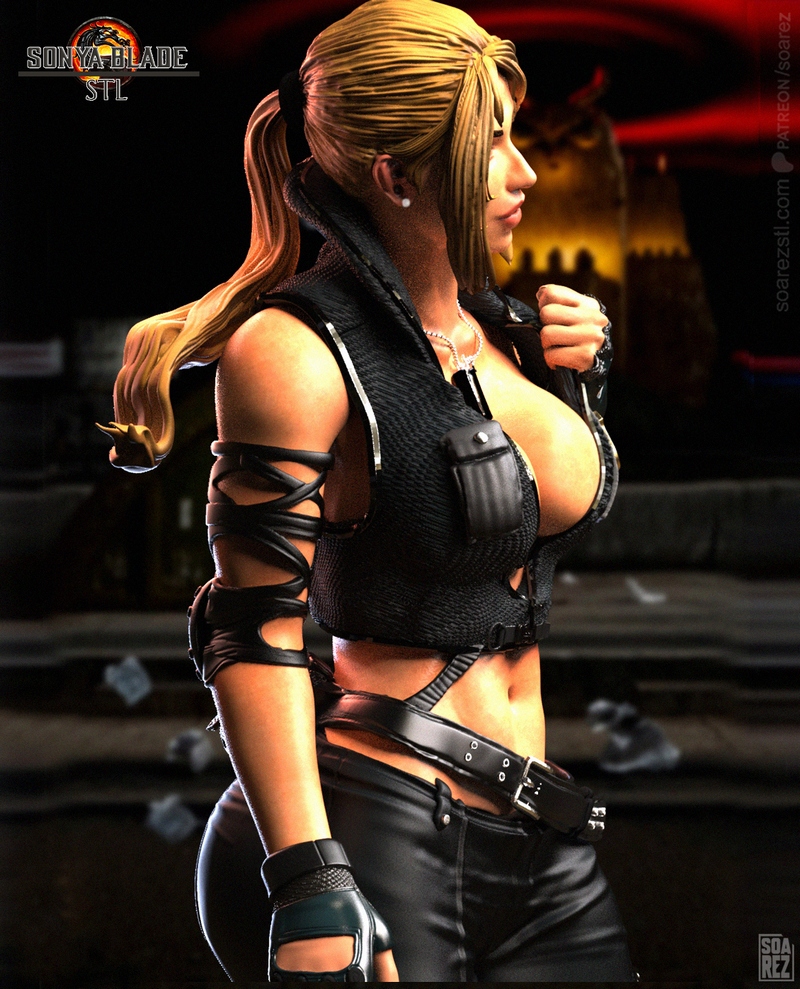 Soarez 3D – Sonya Blade – Mortal Kombat – 3D Print Model