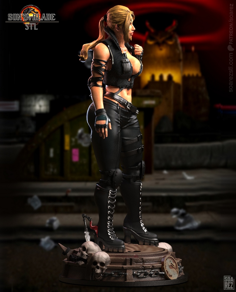 Soarez 3D – Sonya Blade – Mortal Kombat – 3D Print Model