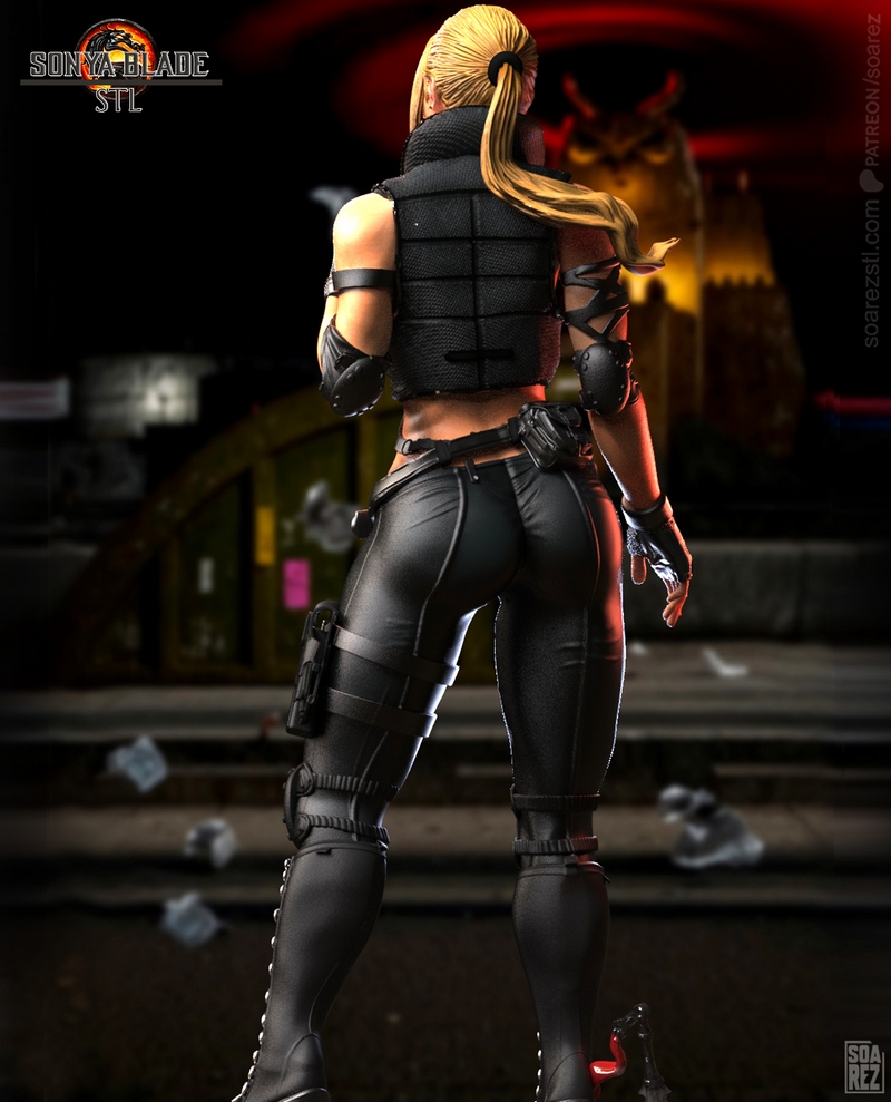 Soarez 3D – Sonya Blade – Mortal Kombat – 3D Print Model