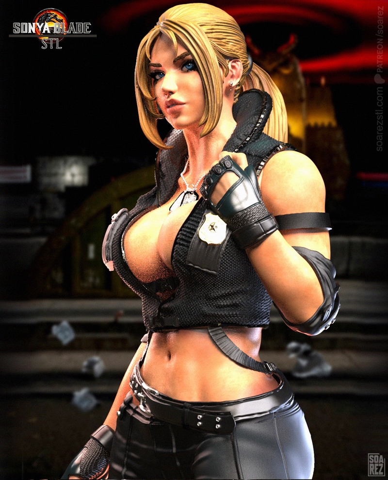 Soarez 3D – Sonya Blade – Mortal Kombat – 3D Print Model