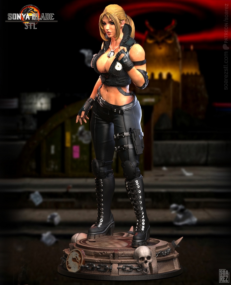 Soarez 3D – Sonya Blade – Mortal Kombat – 3D Print Model