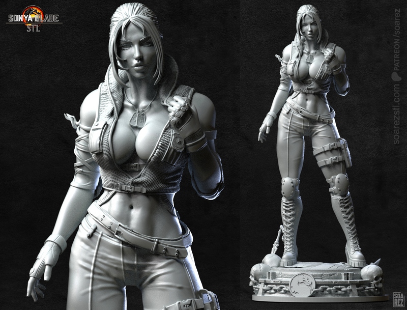Soarez 3D – Sonya Blade – Mortal Kombat – 3D Print Model