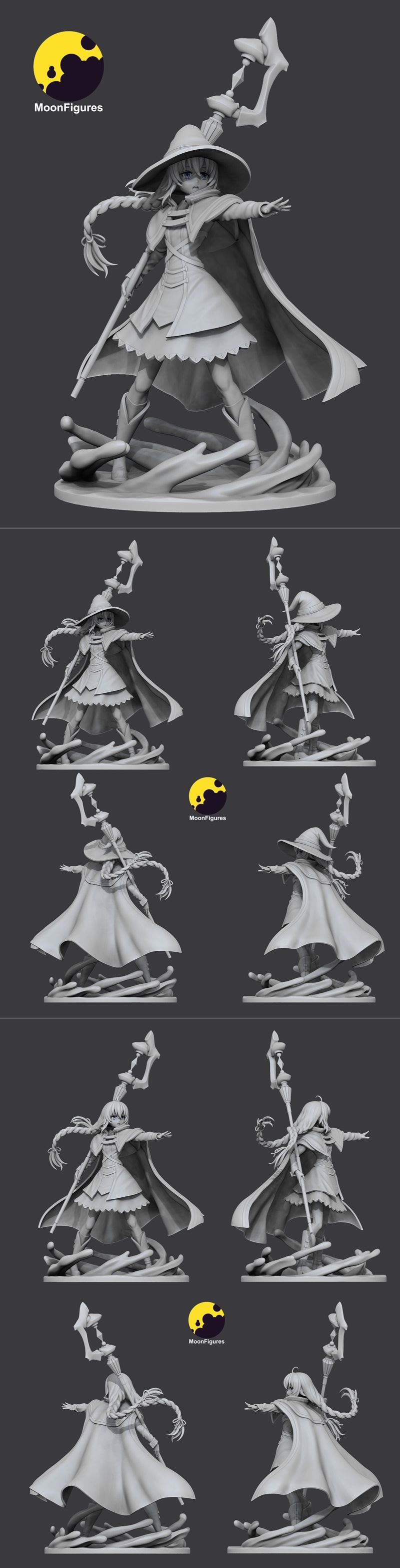 月之图腾——罗克西·米古尔迪亚 3D打印模型|MoonFigures – Roxy Migurdia – 3D Print Model STL