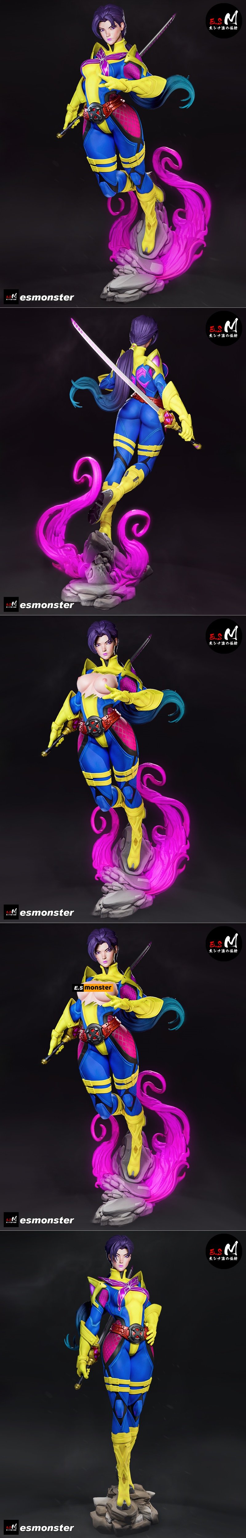 E.S.怪物 - 莫斯科女武神 2026 3D打印模型|E.S Monster – Psylocke May 2026 – 3D Print Model STL