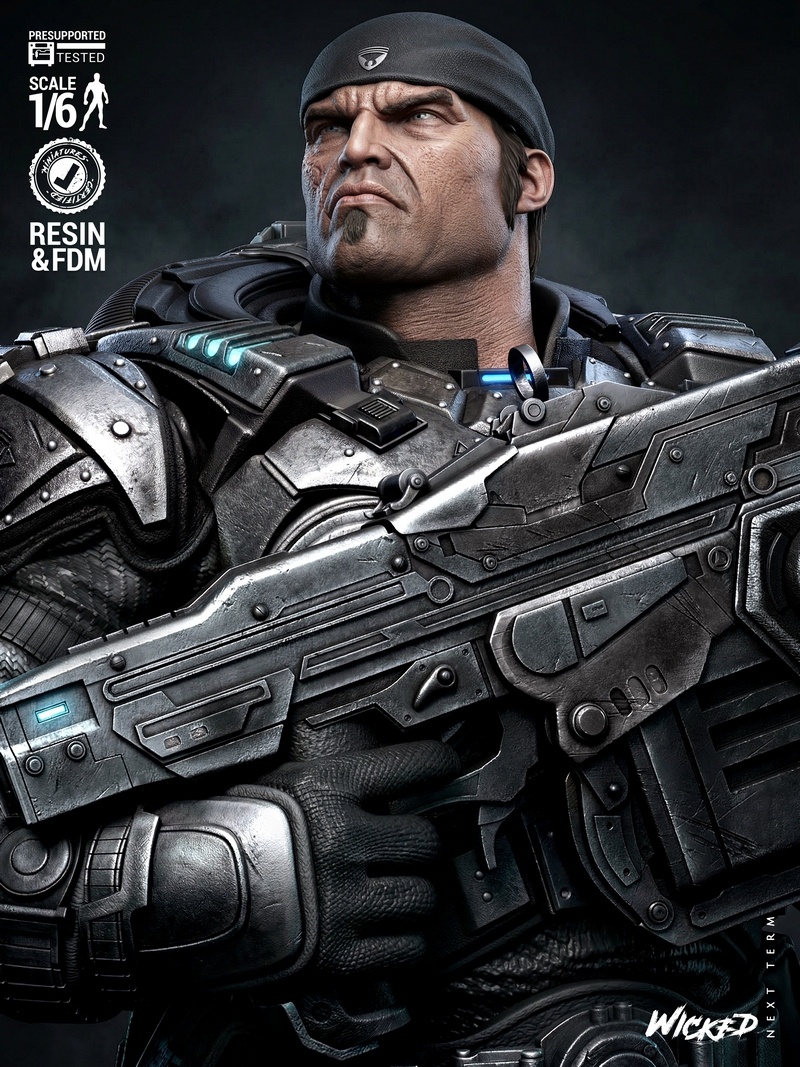 Wicked – Marcus Fenix Sculpture – 3D Print Model