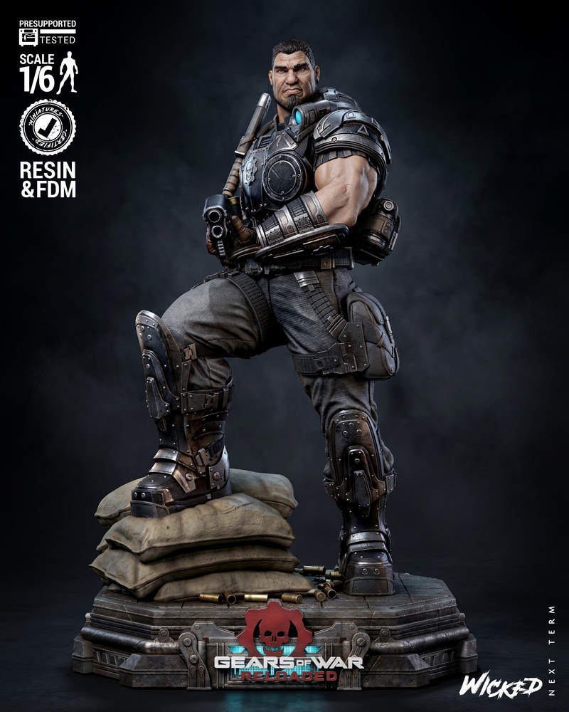 Wicked – Dominic Santiago Sculpture – Gears of War – 3D Print Model