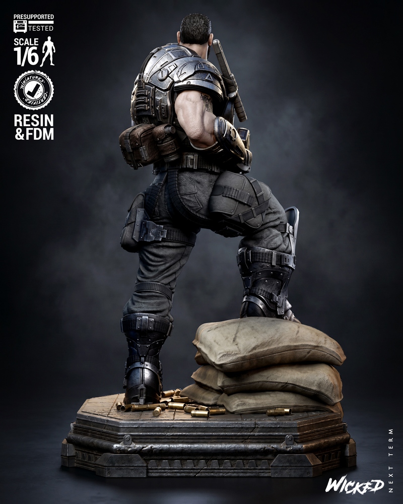 Wicked – Dominic Santiago Sculpture – Gears of War – 3D Print Model