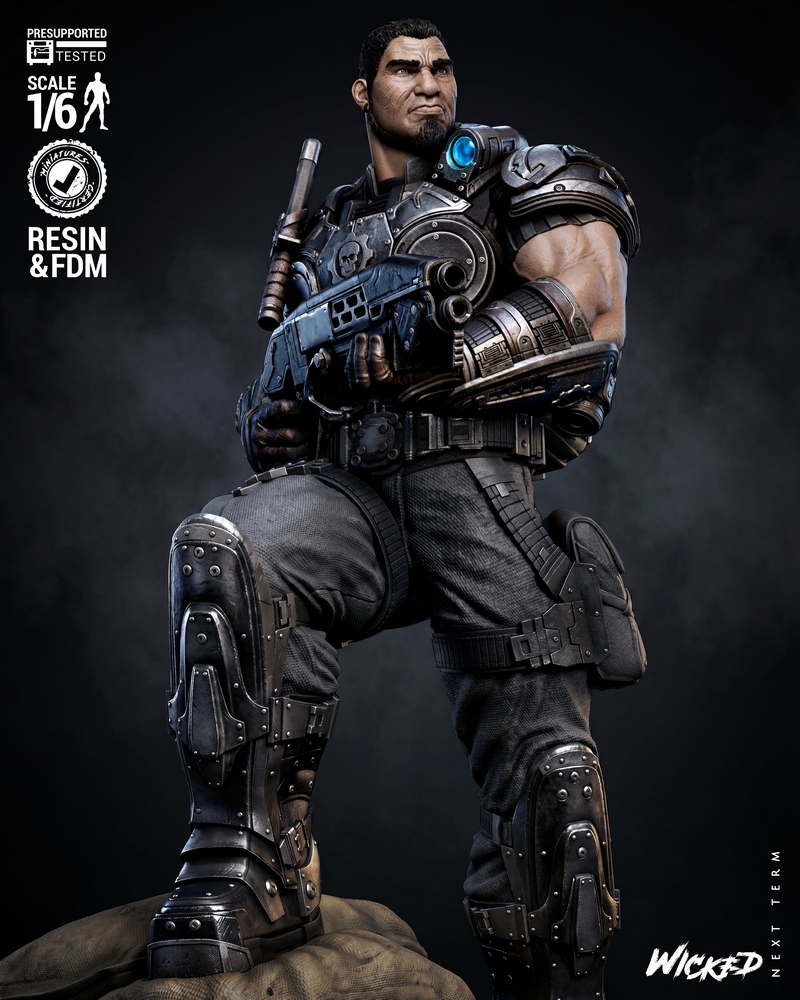 Wicked – Dominic Santiago Sculpture – Gears of War – 3D Print Model