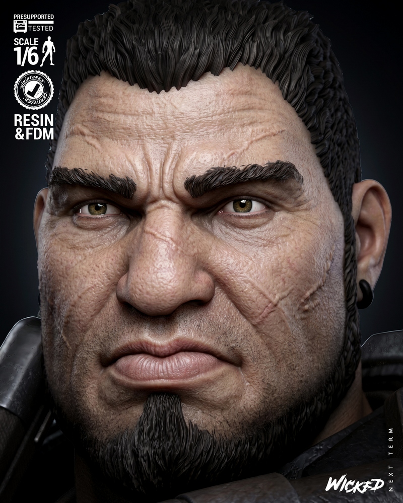 Wicked – Dominic Santiago Sculpture – Gears of War – 3D Print Model