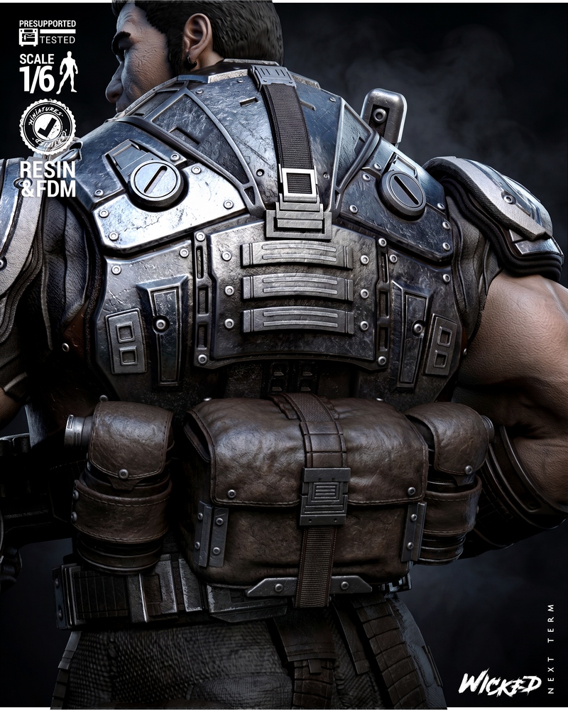 Wicked – Dominic Santiago Sculpture – Gears of War – 3D Print Model