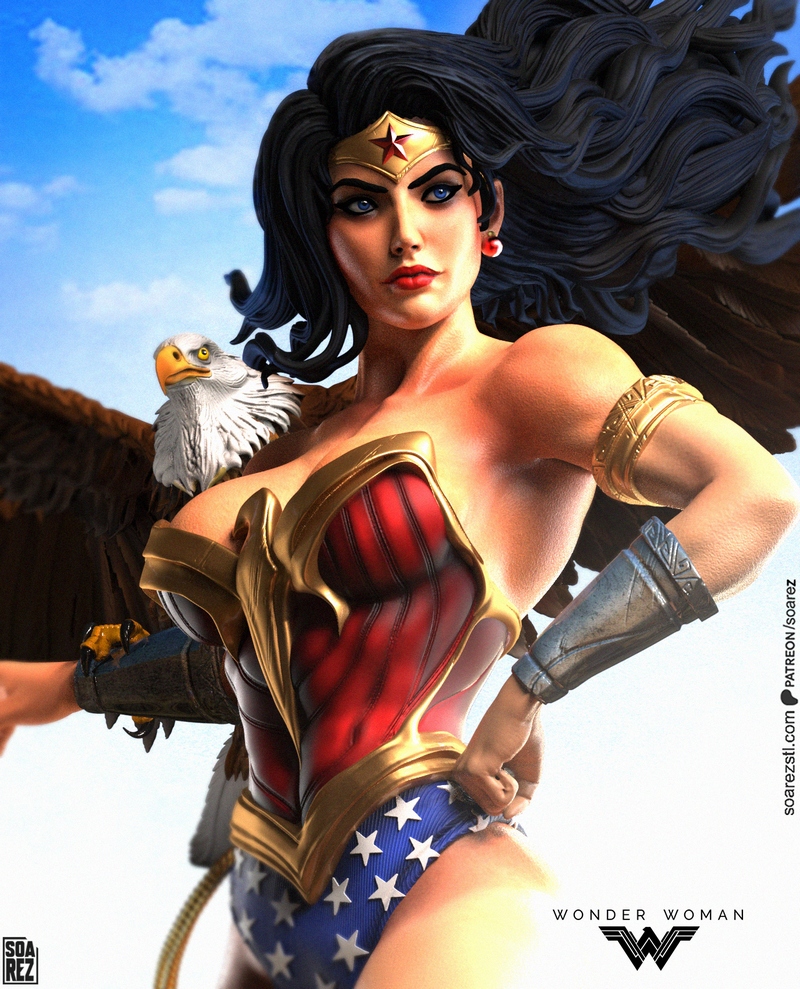 Soarez 3D – Wonder Woman – DC Comics – 3D Print Model