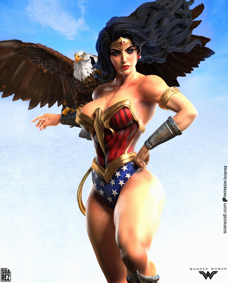 Soarez 3D – Wonder Woman – DC Comics – 3D Print Model