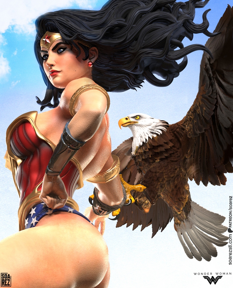 Soarez 3D – Wonder Woman – DC Comics – 3D Print Model