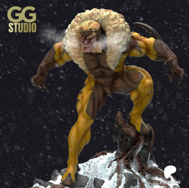 CG Studio – Sabretooth – Marvel Comics – 3D Print Model