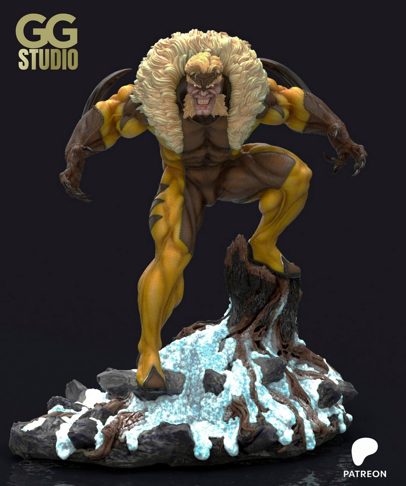 CG Studio – Sabretooth – Marvel Comics – 3D Print Model