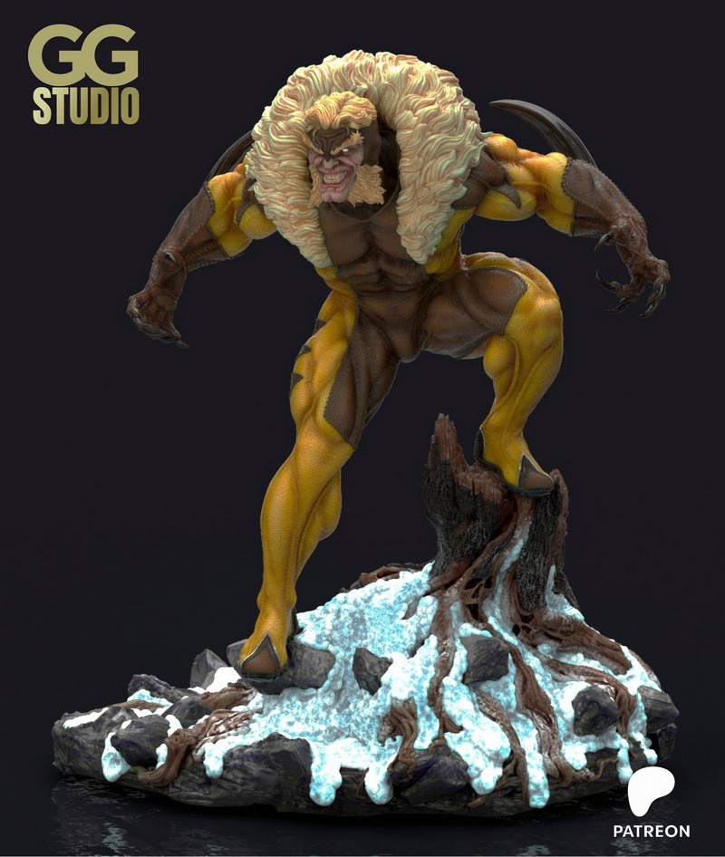 CG Studio – Sabretooth – Marvel Comics – 3D Print Model