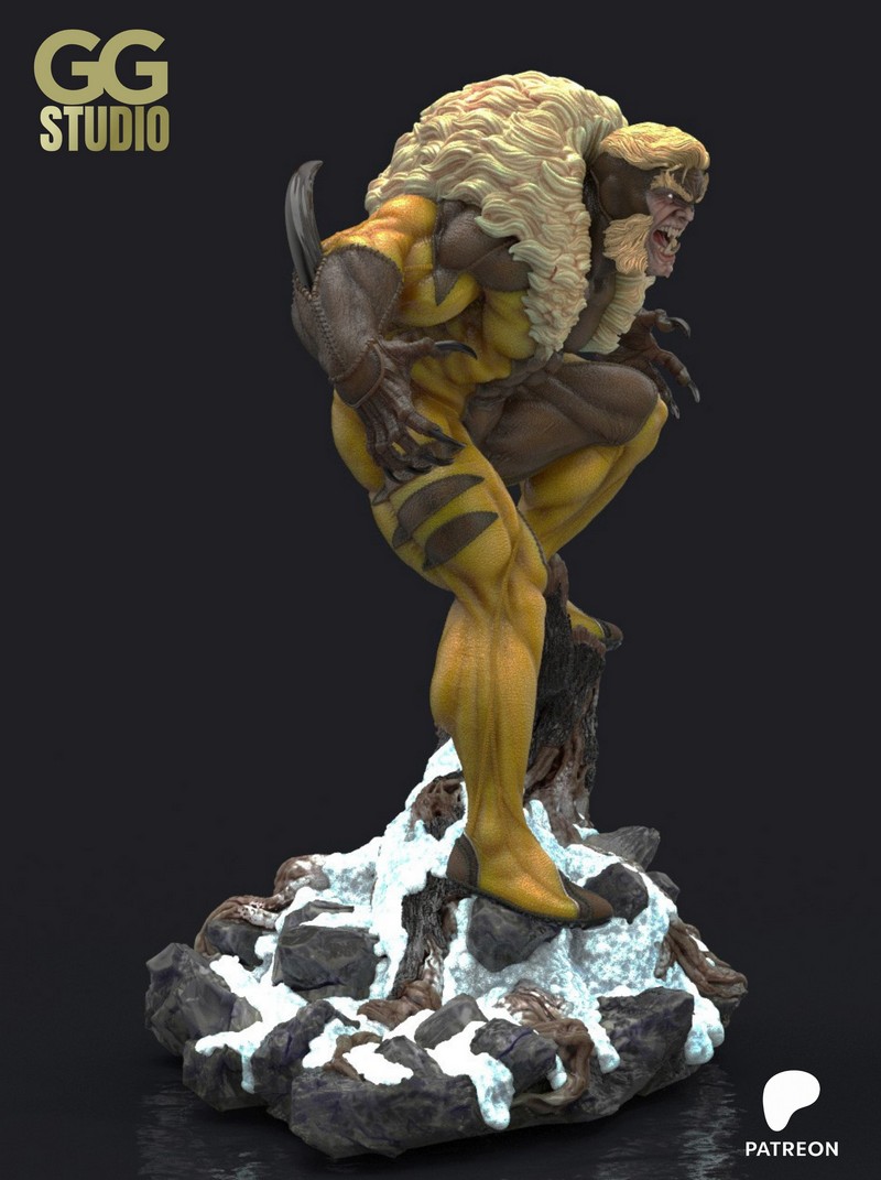 CG Studio – Sabretooth – Marvel Comics – 3D Print Model