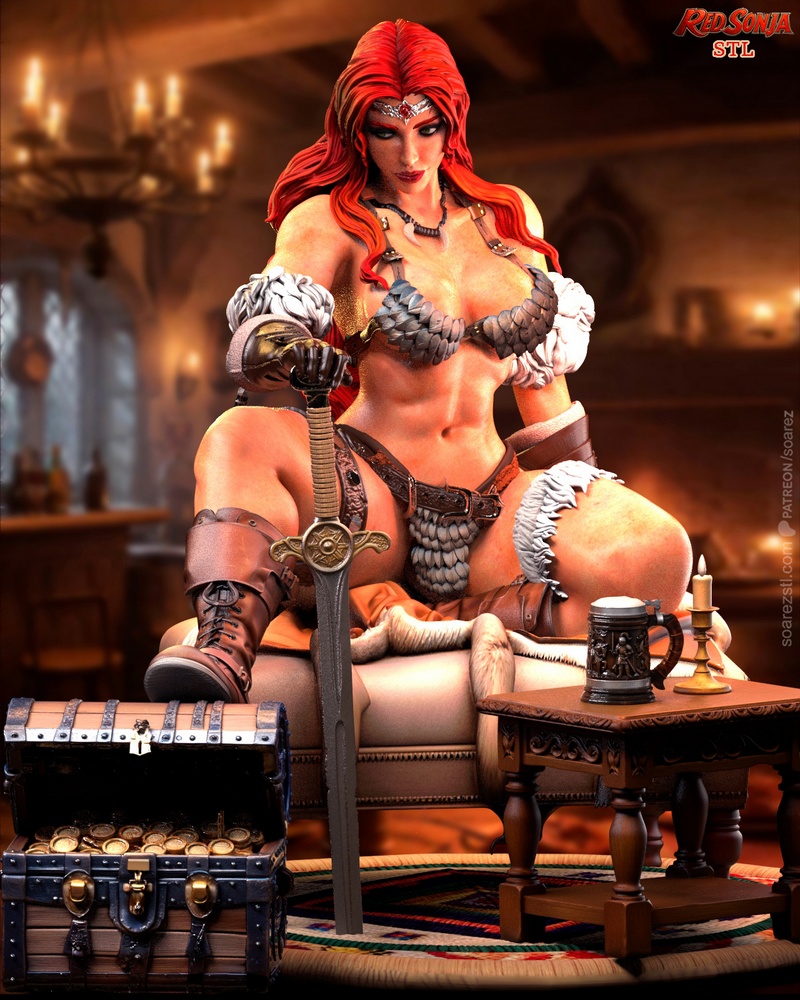 Soarez 3D – Red Sonja V.2 – 3D Print Model