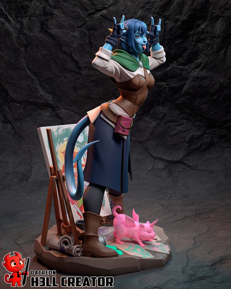 Hell Creator《杰斯特·劳佛雷》3D打印模型|Hell Creator – Jester Lavorre – The Mighty Nein – 3D Print Model