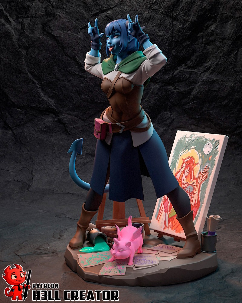Hell Creator《杰斯特·劳佛雷》3D打印模型|Hell Creator – Jester Lavorre – The Mighty Nein – 3D Print Model