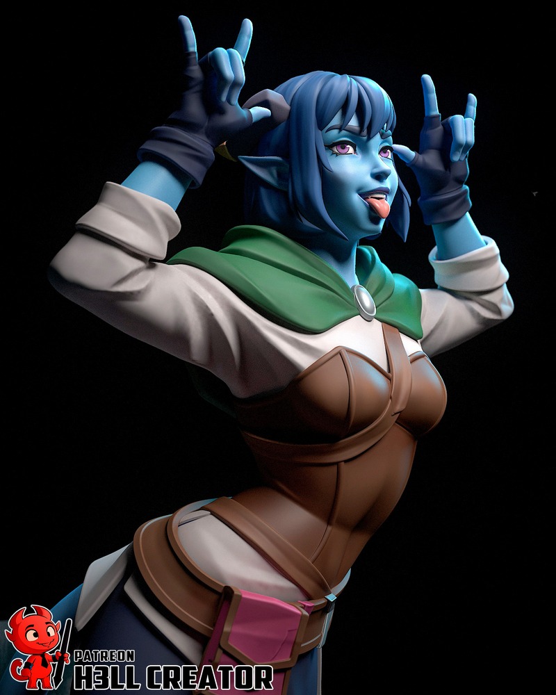 Hell Creator《杰斯特·劳佛雷》3D打印模型|Hell Creator – Jester Lavorre – The Mighty Nein – 3D Print Model
