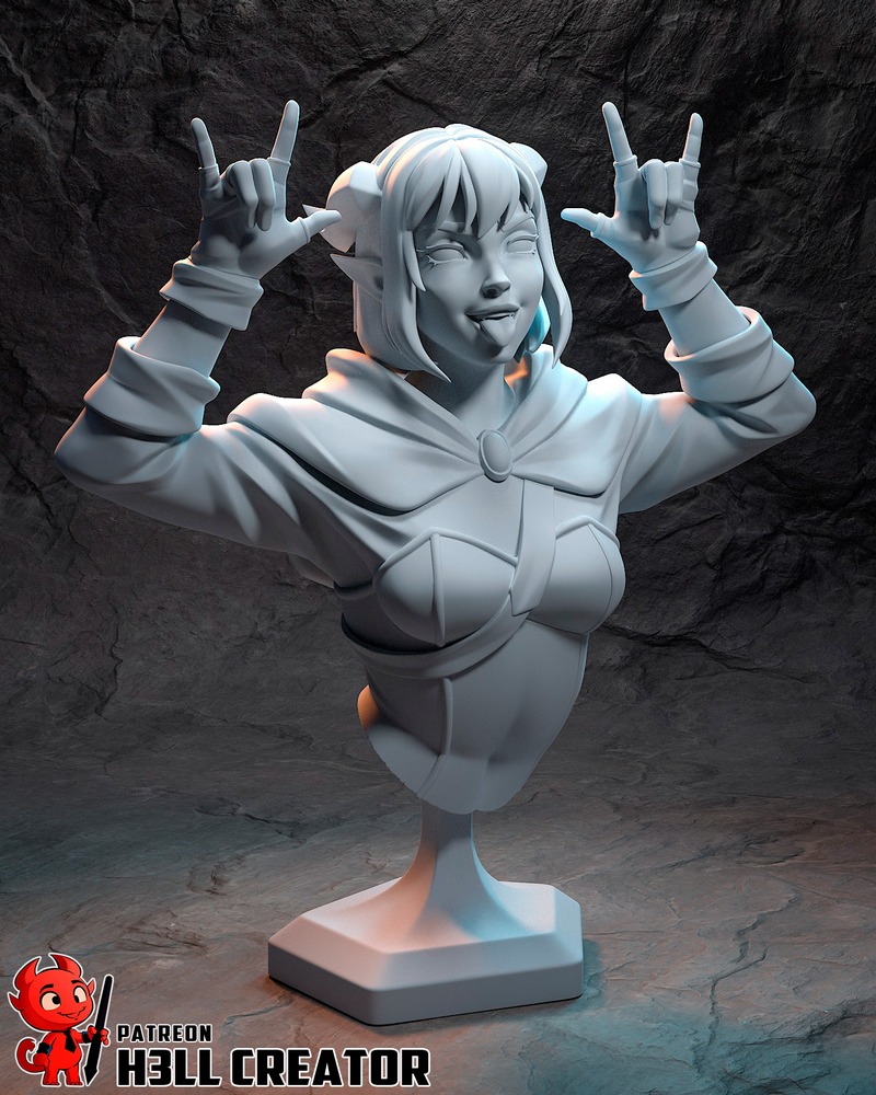 Hell Creator《杰斯特·劳佛雷》3D打印模型|Hell Creator – Jester Lavorre – The Mighty Nein – 3D Print Model