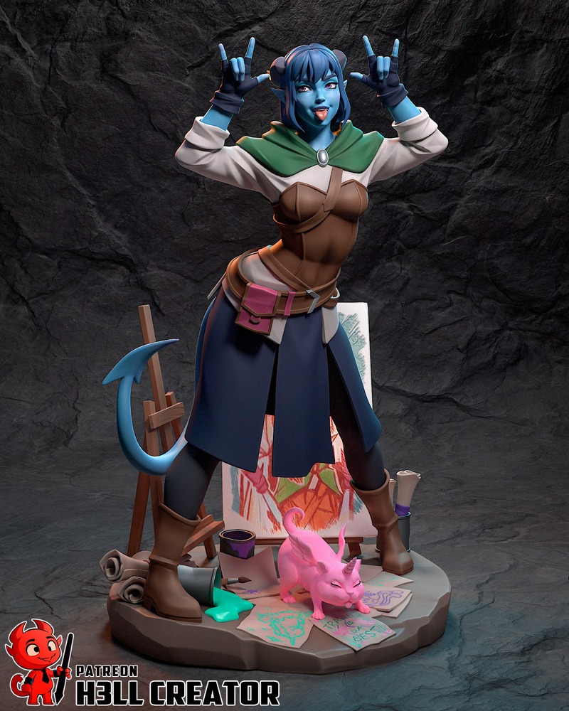 Hell Creator《杰斯特·劳佛雷》3D打印模型|Hell Creator – Jester Lavorre – The Mighty Nein – 3D Print Model