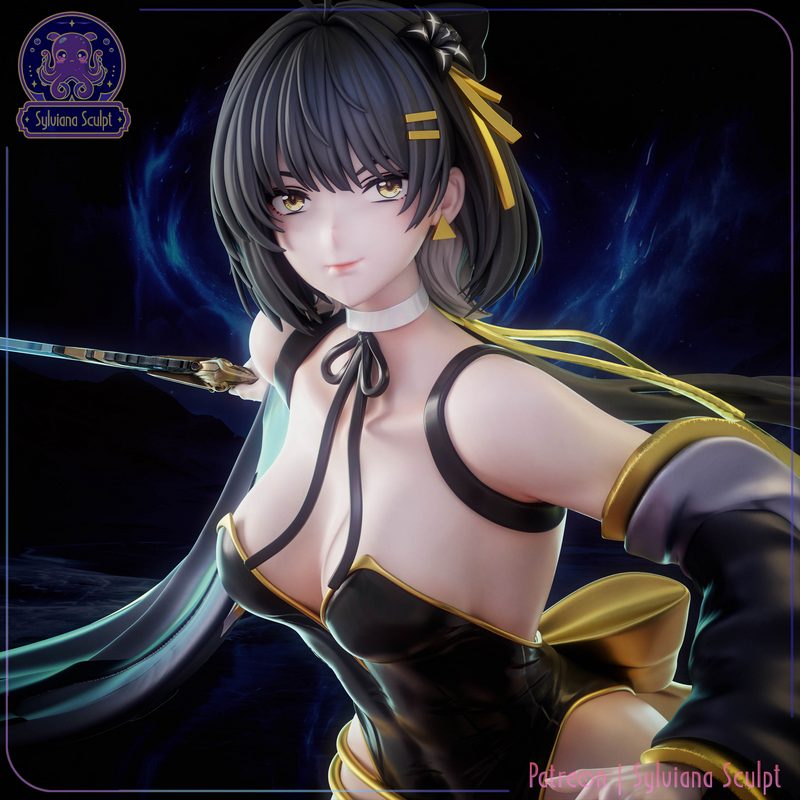Sylviana雕塑模型——女性探测者WuWa 3D打印作品|Sylviana Sculpt – Female Rover – WuWa – 3D Print Model