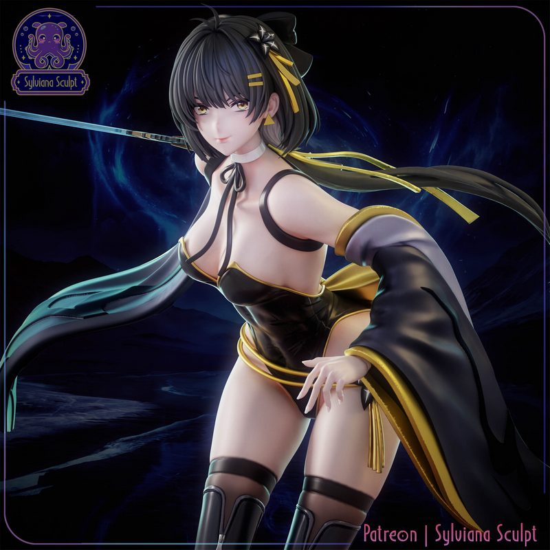 Sylviana雕塑模型——女性探测者WuWa 3D打印作品|Sylviana Sculpt – Female Rover – WuWa – 3D Print Model