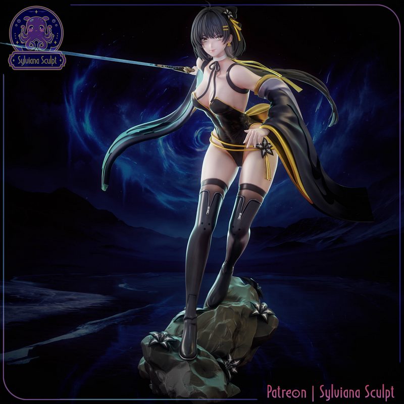 Sylviana雕塑模型——女性探测者WuWa 3D打印作品|Sylviana Sculpt – Female Rover – WuWa – 3D Print Model