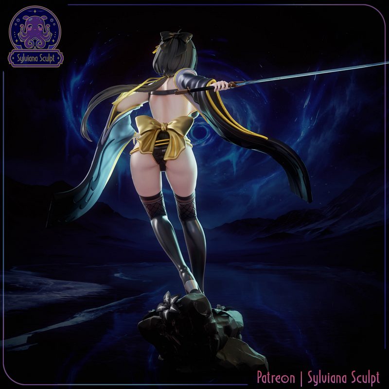 Sylviana雕塑模型——女性探测者WuWa 3D打印作品|Sylviana Sculpt – Female Rover – WuWa – 3D Print Model