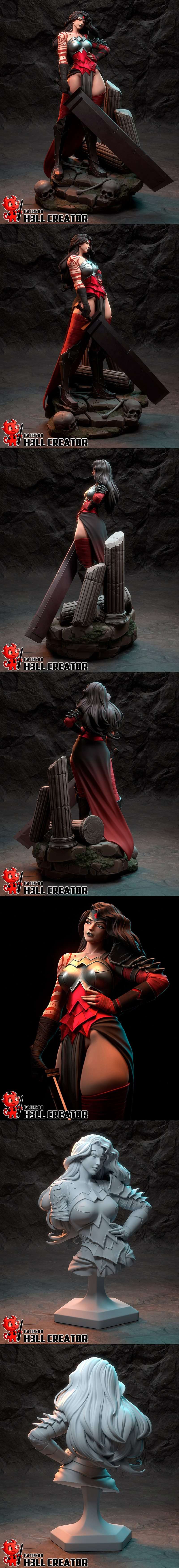 H3LL Creator – Absolute Wonder Woman – 3D Print Model STL