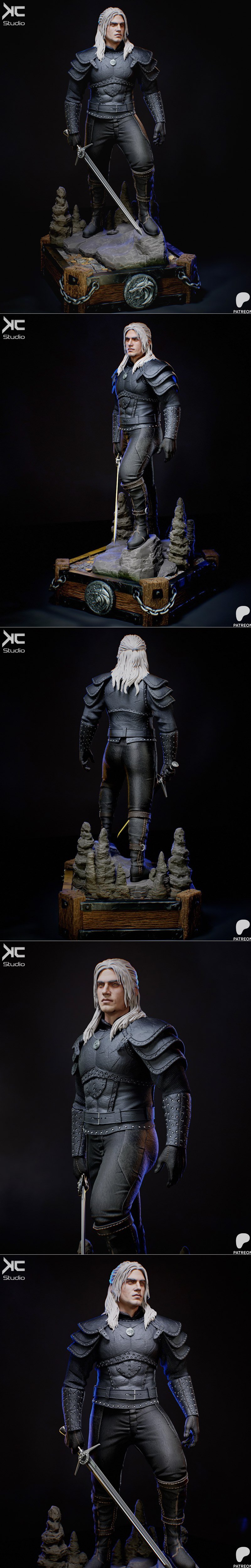 KcStudio – The Witcher – Netflix series fanart – 3D Print Model STL