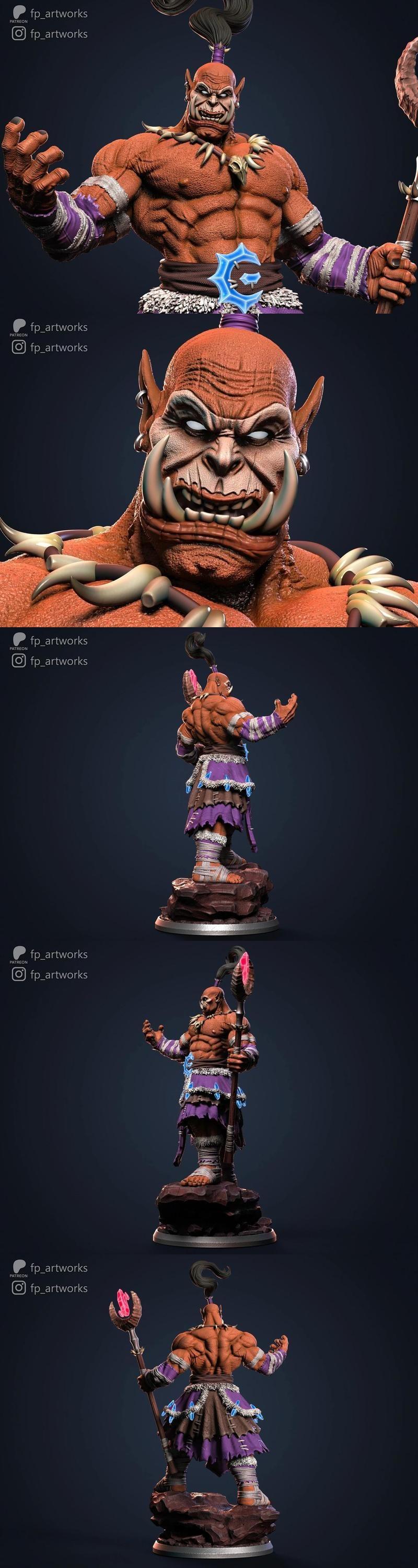 FP Artworks -  Ner’zhul - 3D打印模型|FP Artworks – Ner’zhul – 3D Print Model STL