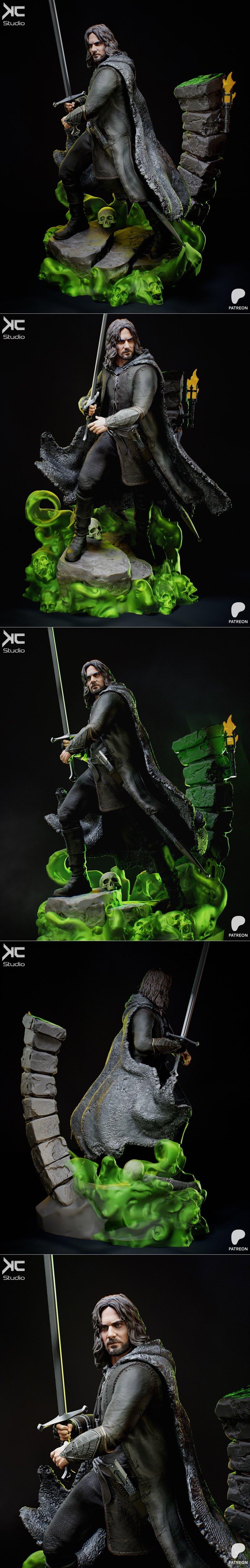 KcStudio – Aragorn – Lord of the Rings Fanart – 3D Print Model STL